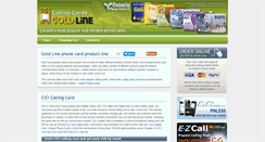 Desktop Screenshot of goldlinecallingcards.com