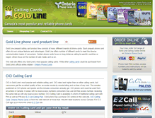 Tablet Screenshot of goldlinecallingcards.com